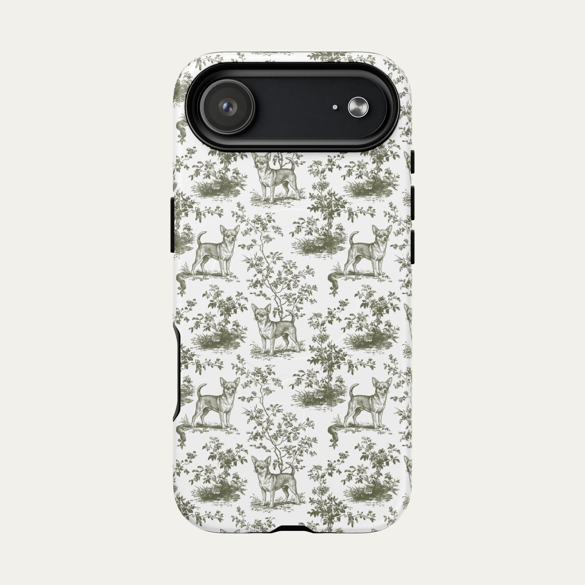 Chihuahua Shorthaired Sage Green Toile phone Case