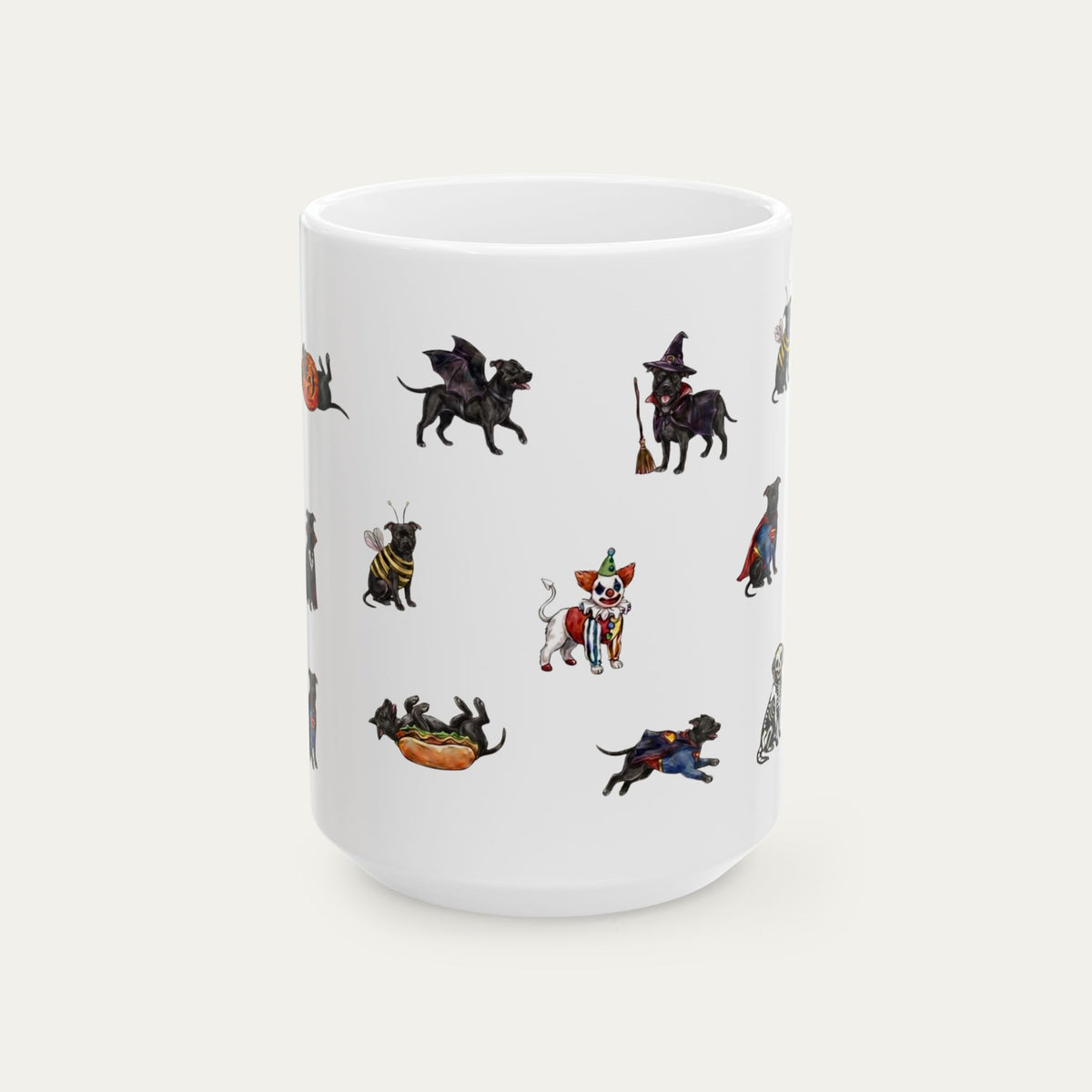 Pitbull Black Halloween mug