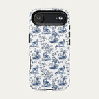 German Shepherd Blue Toile Phone case