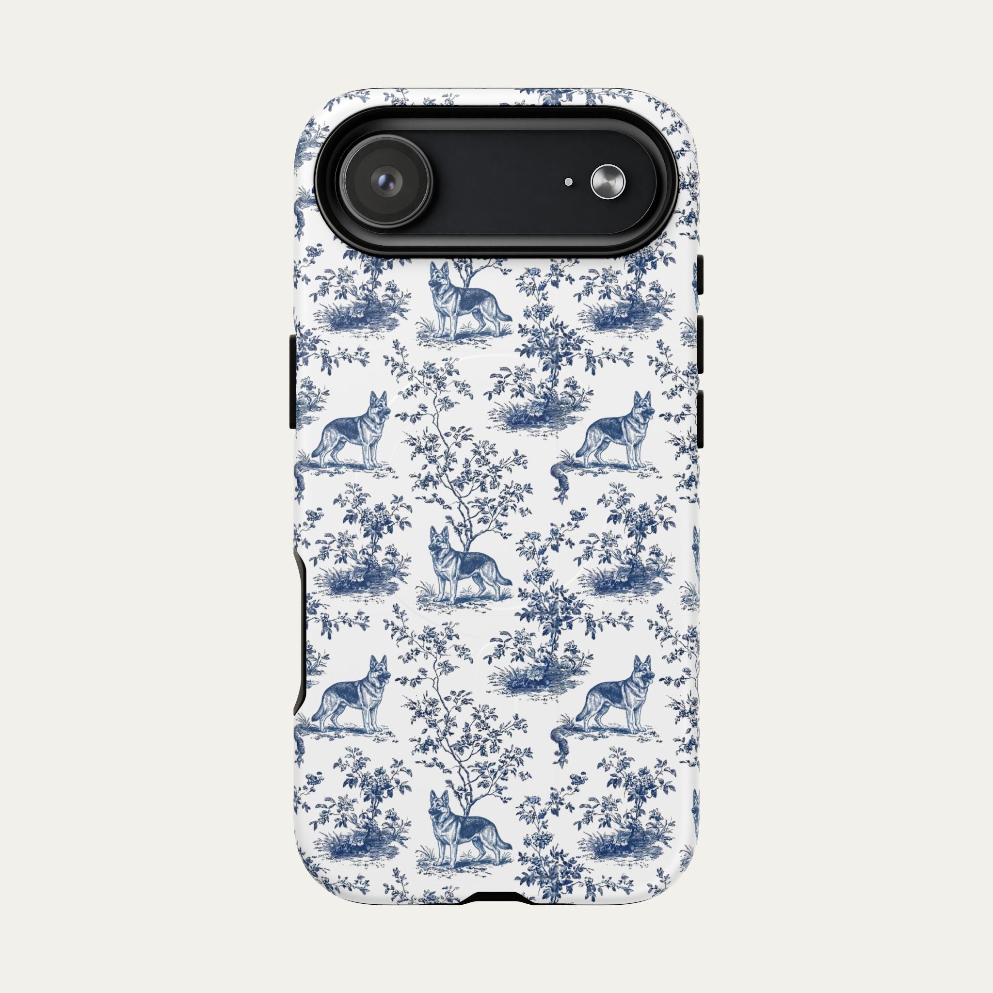 German Shepherd Blue Toile Phone case