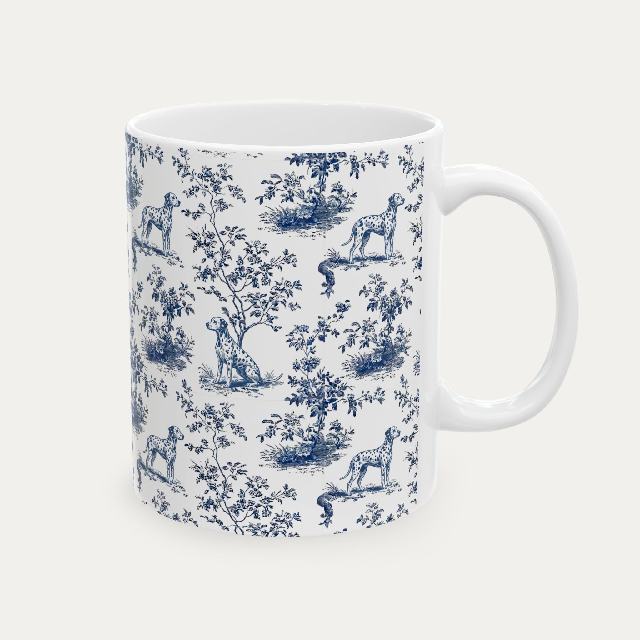 Dalmatian Blue Toile Mug