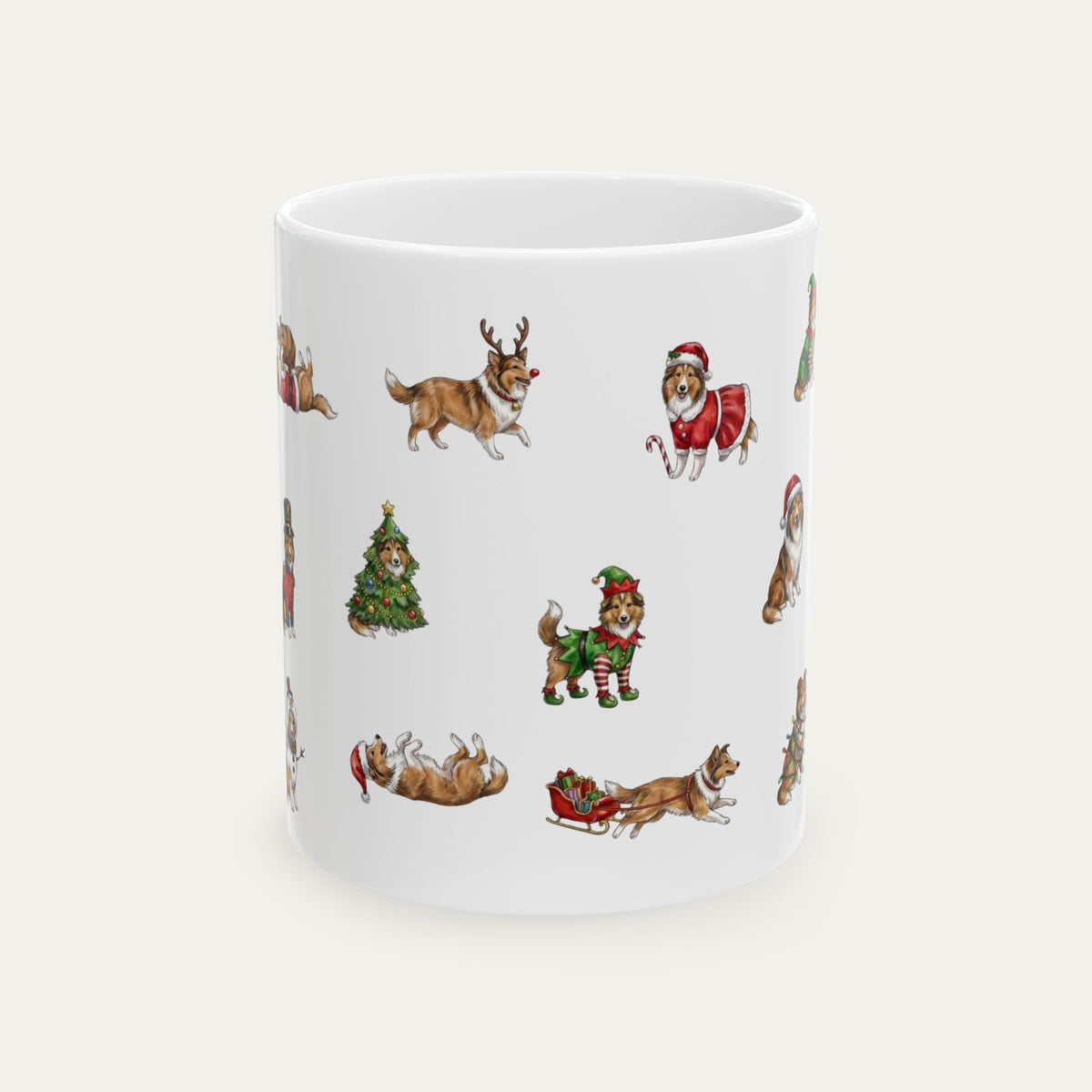 Shetland Sheepdog Christmas Mug