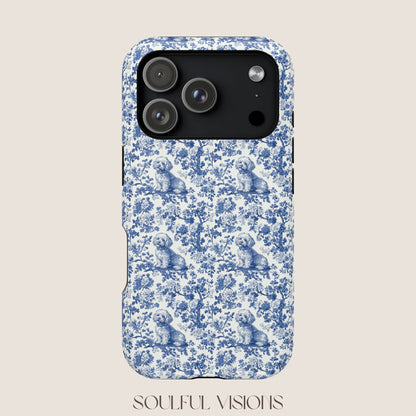 Bichon Frise Toile De Jouy Magnetic Phone Case