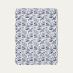 French Bulldog  Toile De Jouy Fleece Blanket
