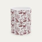 Alaskan Malamute Burgundy Toile Mug