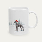 Custom Great Dane blue Christmas Santa Hat Mug