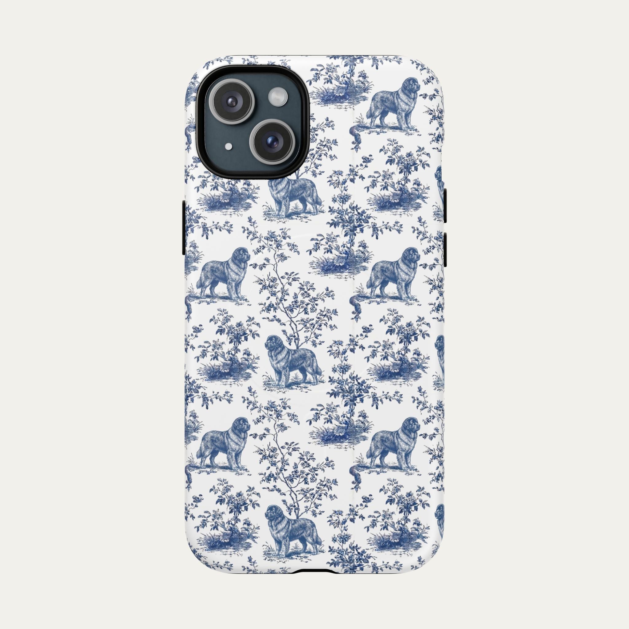 Newfoundland Blue Toile Phone case