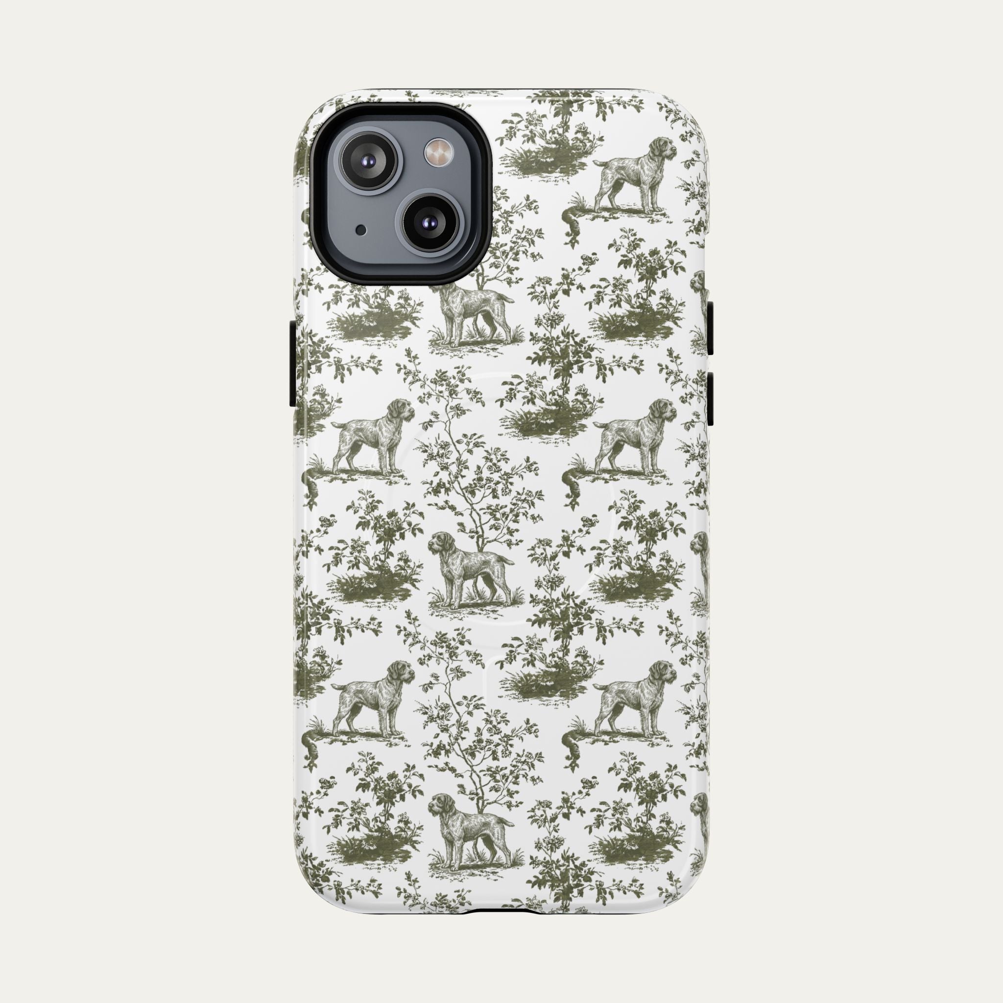 Wirehaired Pointing Griffon Sage Green Toile phone Case