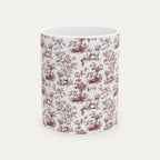 Bichon Frise Burgundy Toile Mug