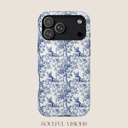 French Bulldog Toile De Jouy Magnetic Phone Case