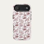 Golden Retriever Burgundy Toile phone Case