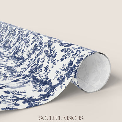 Jack Russell French Toile De Jouy Wrapping Paper