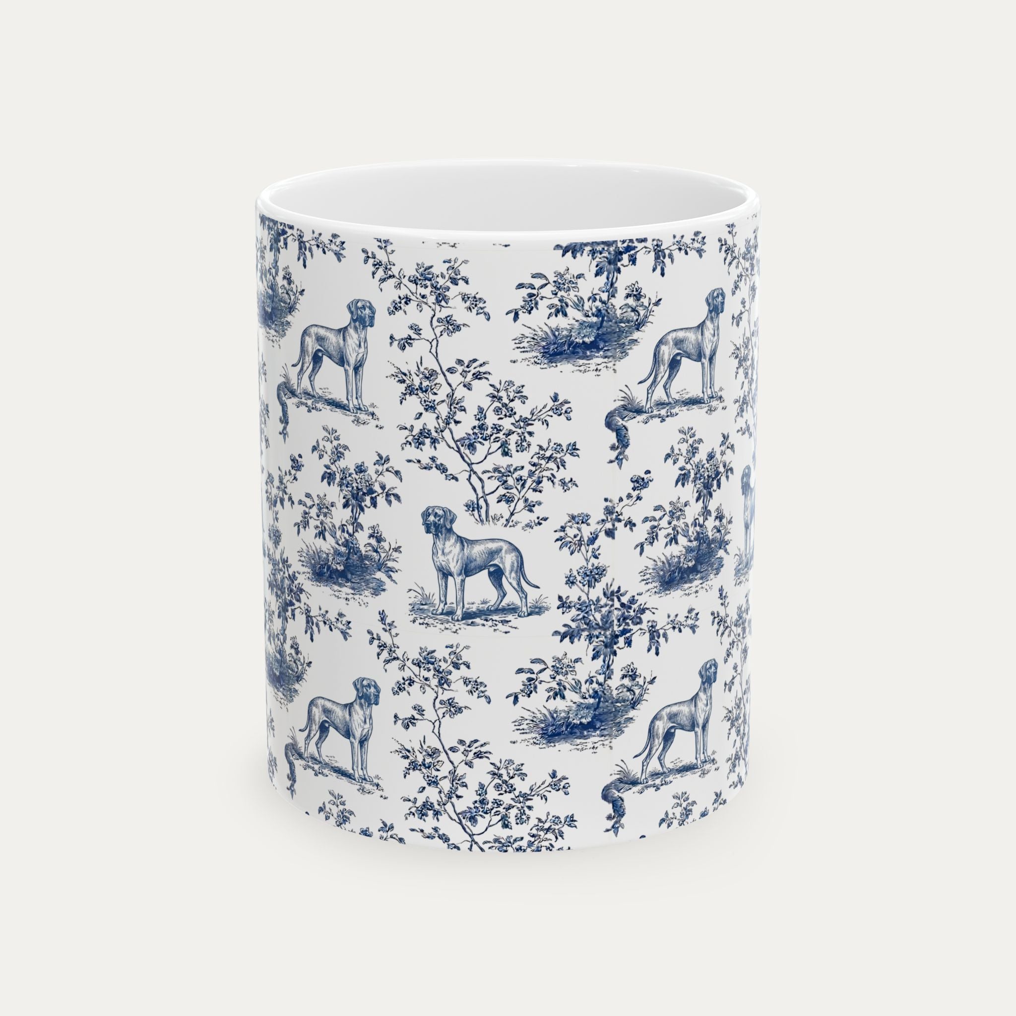Great Dane Blue Toile Mug