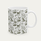 Alaskan Malamute Sage Green Toile Mug