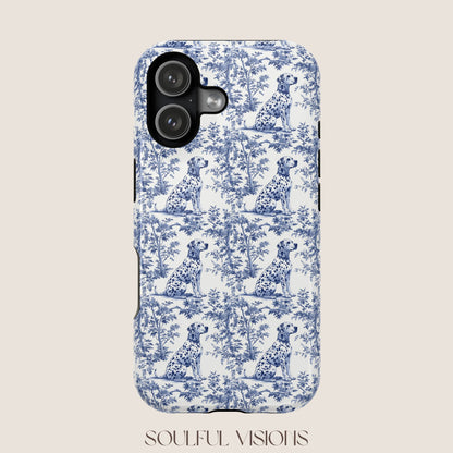 Dalmatian Toile De Jouy Magnetic Phone Case