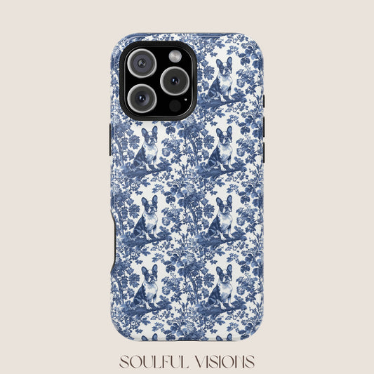 Boston Terrier Toile De Jouy Magnetic Phone Case