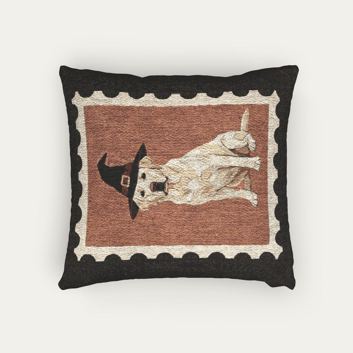 Labarador Cream  Halloween Woven Pillow