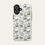 Basset Hound Sage Green Toile phone Case