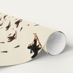 Bernese Mountain Dog Christmas Skiing Wrapping Paper