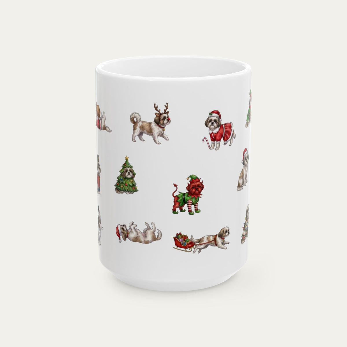 Shih Tzu Christmas Mug