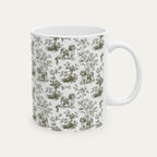 Shih Tzu Sage Green Toile Mug
