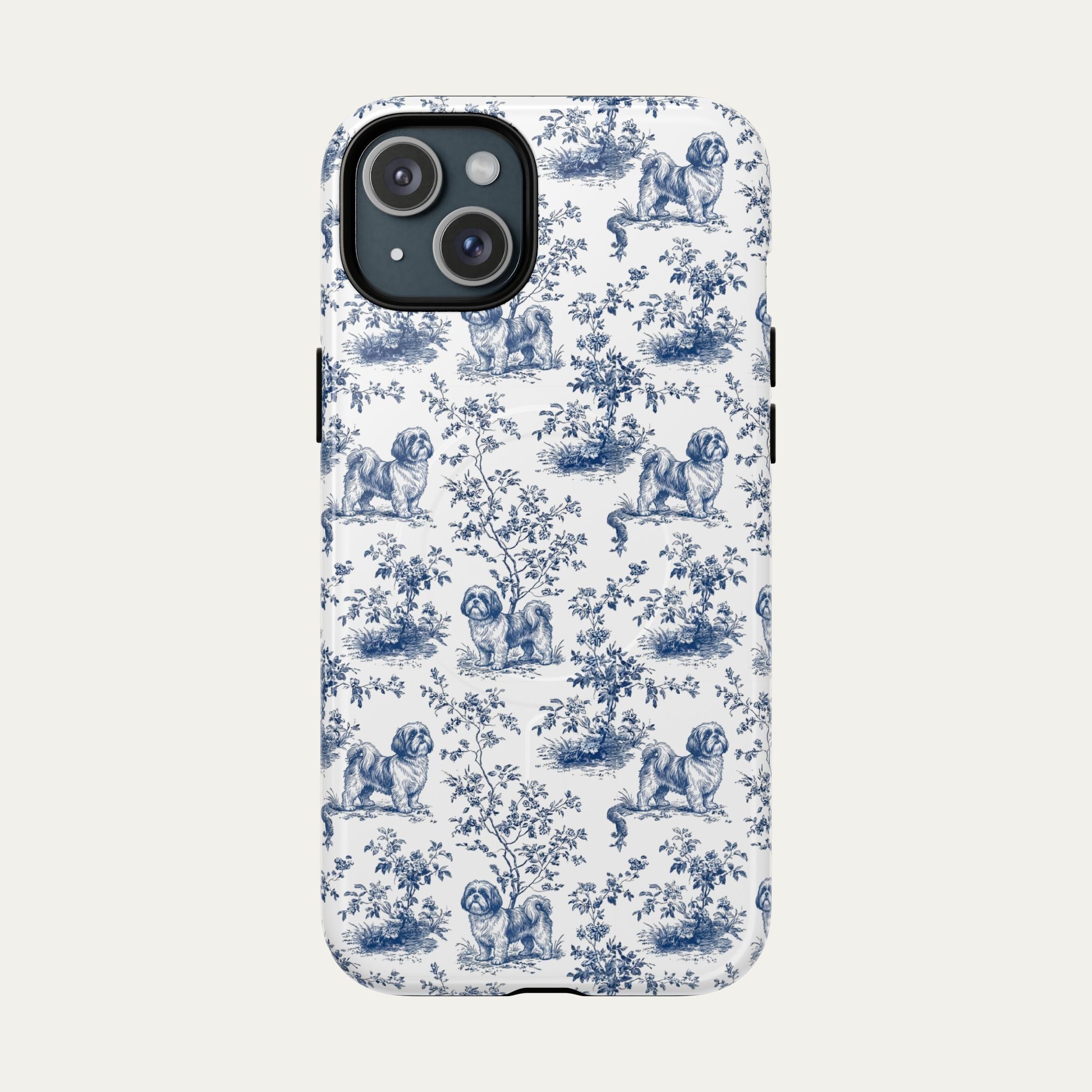 Shih tzu Blue Toile Phone case