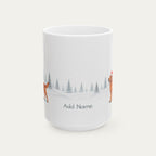 Custom Labrador Retriever Fox Red  Christmas Santa Hat Mug