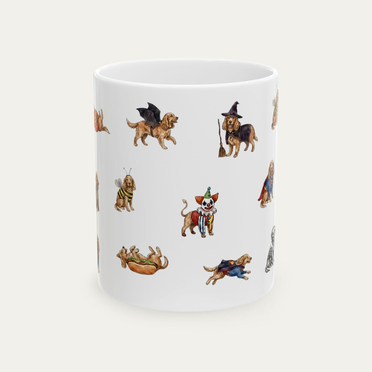 English Cocker spaniel Halloween mug
