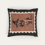 Bloodhound Halloween Woven Pillow