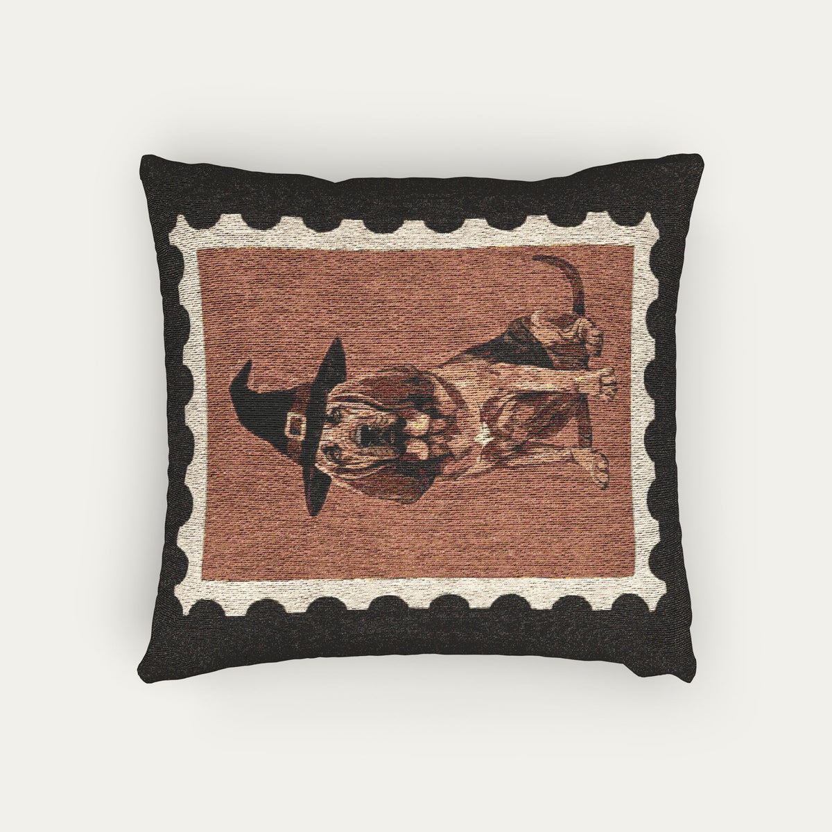 Bloodhound Halloween Woven Pillow