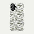 Shetland Sheepdog Sage Green Toile phone Case