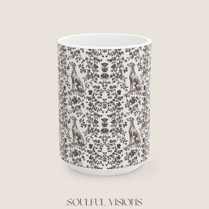 Greyhound Toile De Jouy Mug