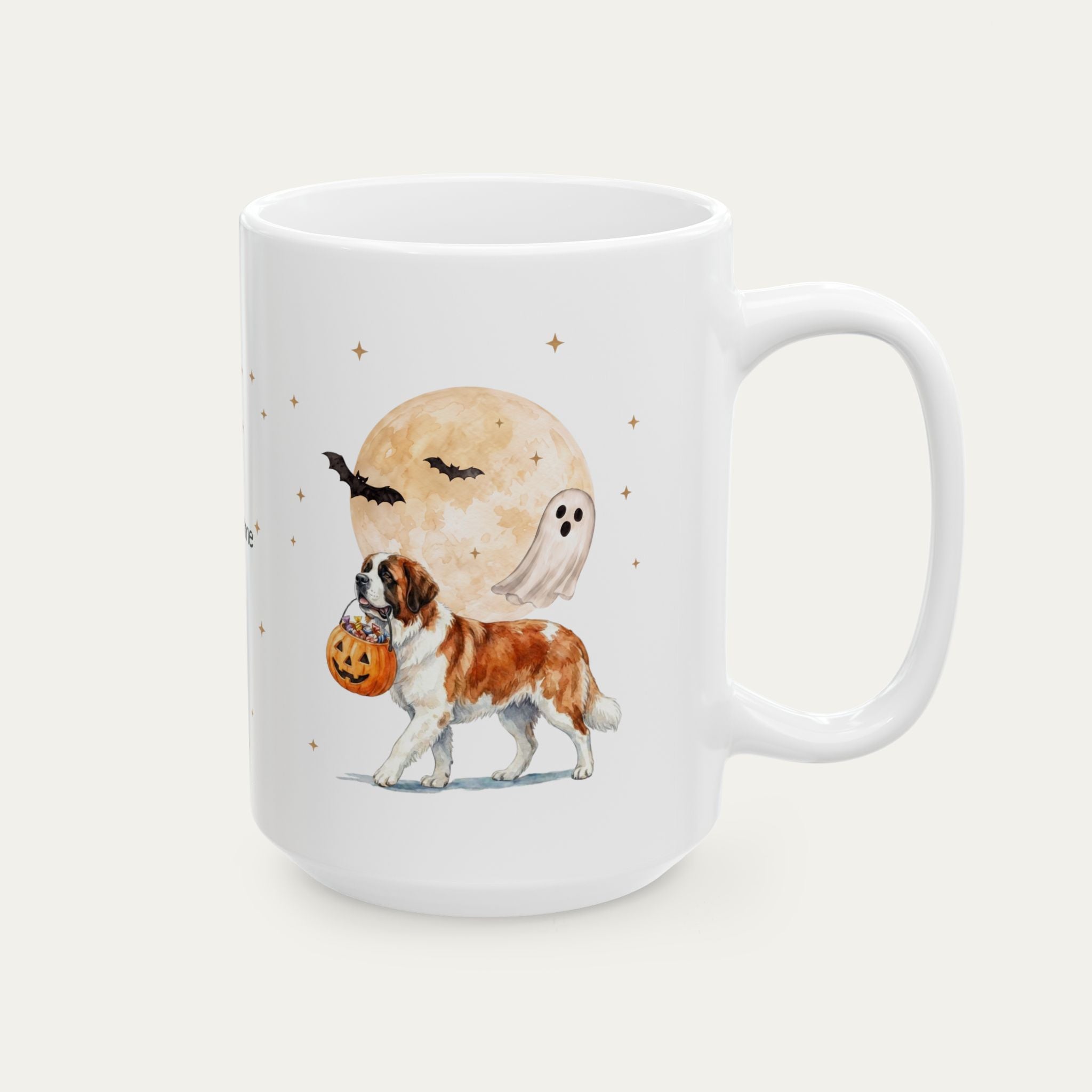 Custom Saint Bernard Halloween mug