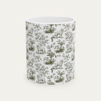 Great Pyrenees Sage Green Toile Mug
