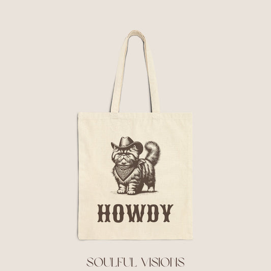 Howdy Persian Cat Tote Bag