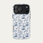 Jack Russell Terrier Blue Toile Phone case