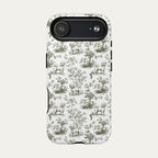 Bichon Frise Sage Green Toile phone Case