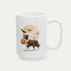 Custom Border Collie Brown and Tan Halloween mug