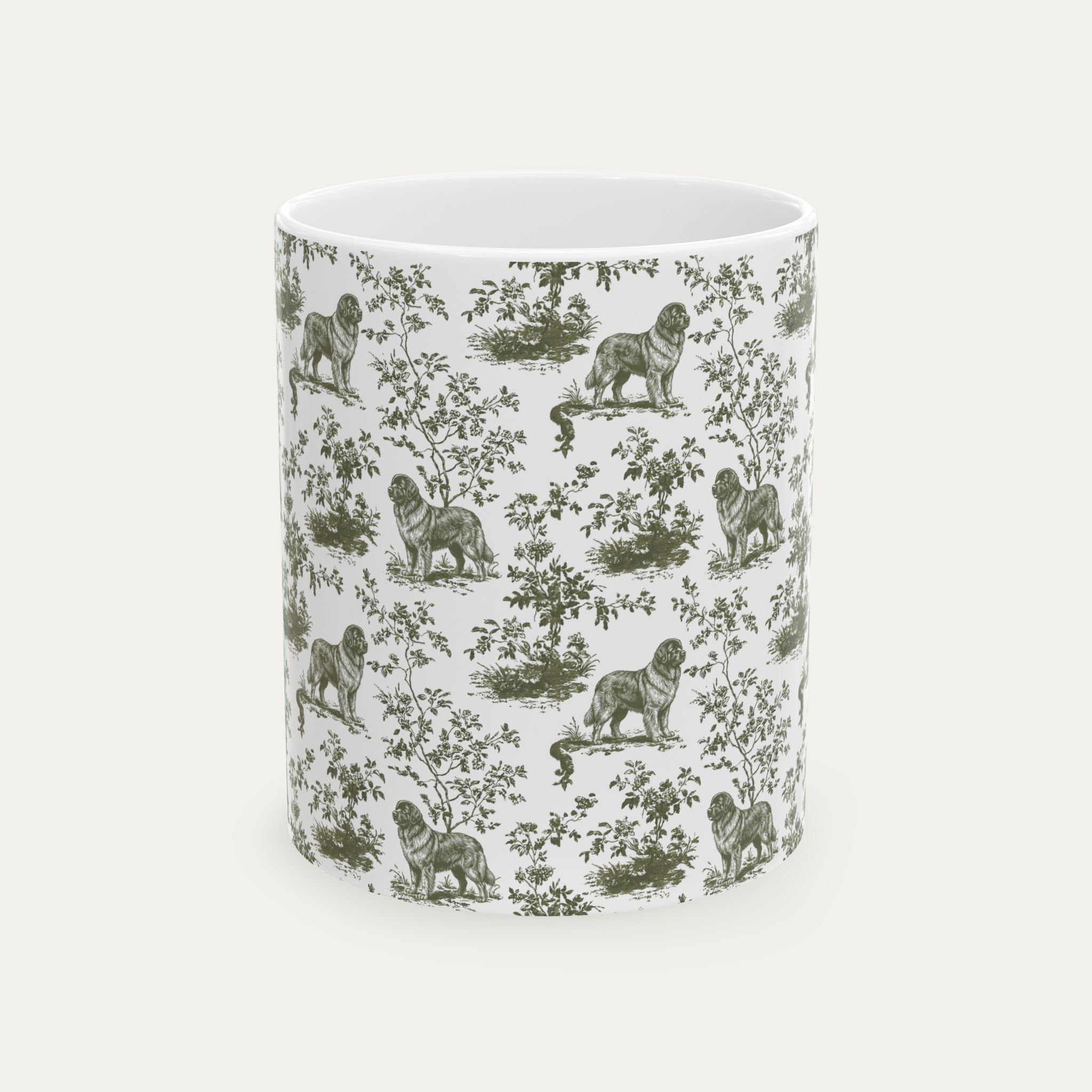 Newfoundland Sage Green Toile Mug