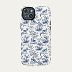 German Shepherd Blue Toile Phone case