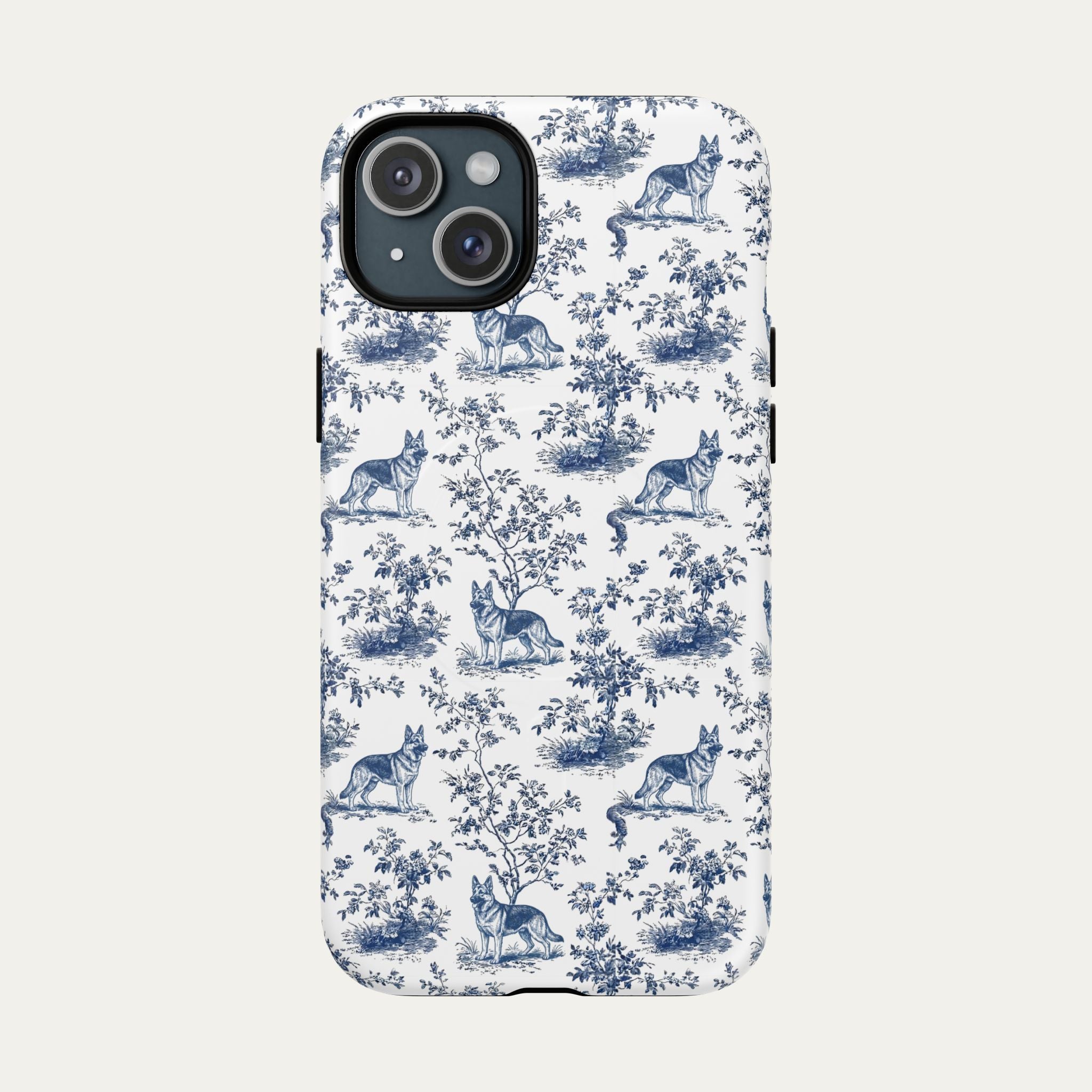 German Shepherd Blue Toile Phone case
