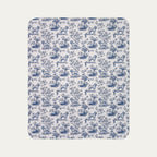 Shar Pei Toile De Jouy Fleece Blanket
