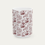 Sphynx Cat Burgundy Toile Mug
