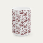 Shih Tzu Burgundy Toile Mug
