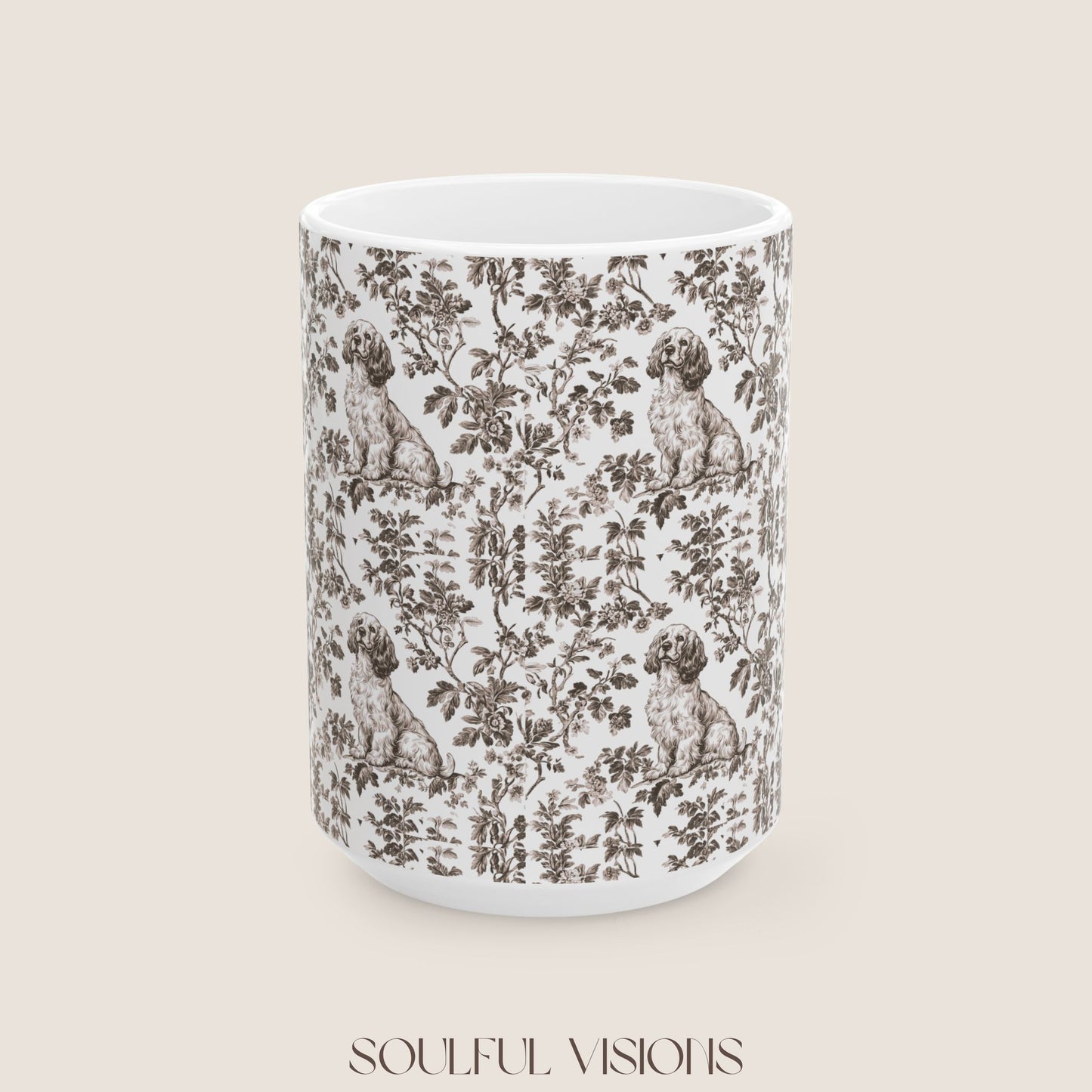 Cocker Spaniel Toile De jouy Mug