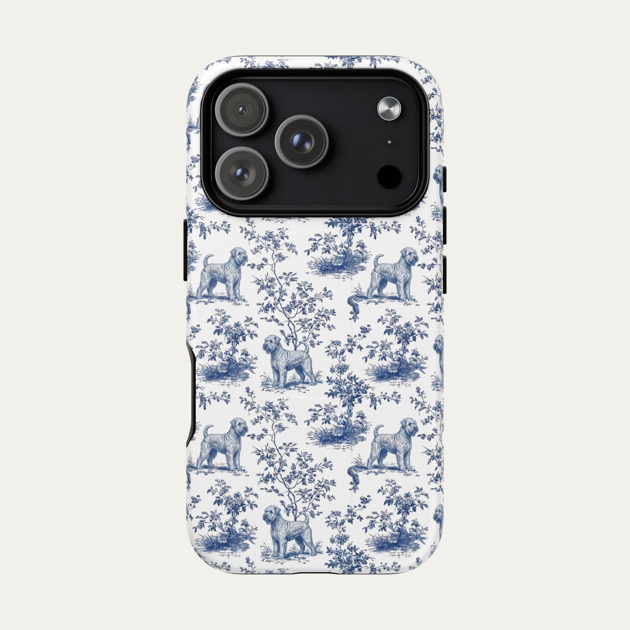 Wheaten Terrier Blue Toile Phone case