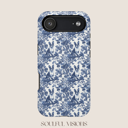 Boston Terrier Toile De Jouy Magnetic Phone Case