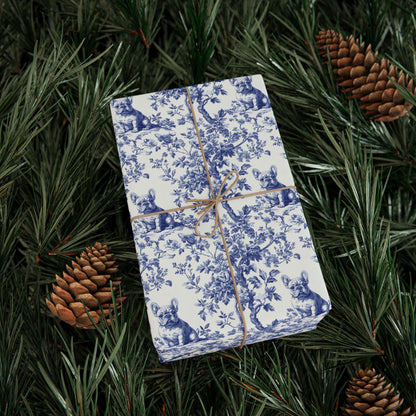 French bulldog French Toile De Jouy Wrapping Paper