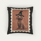 Poodle Halloween Woven Pillow