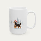 Custom Bernedoodle Tri Color Christmas Hat Santa Hat Mug
